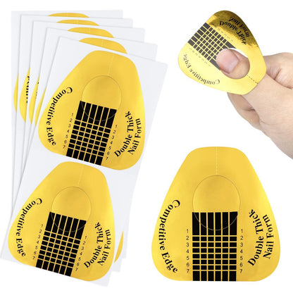 RAQEHO 200 Nail Forms for Builder Gel - Durable Paper Nail Extension Forms for Acrylic Nails, Sculpting Almond Coffin Shapes - Home & Salon Nail Supplies Avelisse