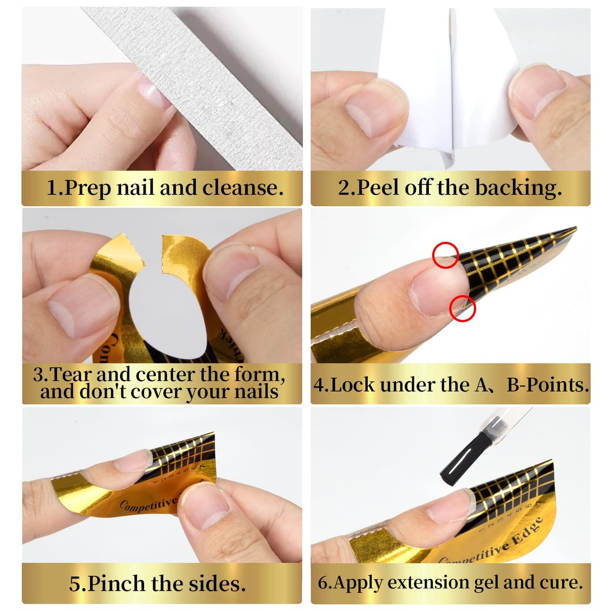 RAQEHO 200 Nail Forms for Builder Gel - Durable Paper Nail Extension Forms for Acrylic Nails, Sculpting Almond Coffin Shapes - Home & Salon Nail Supplies Avelisse