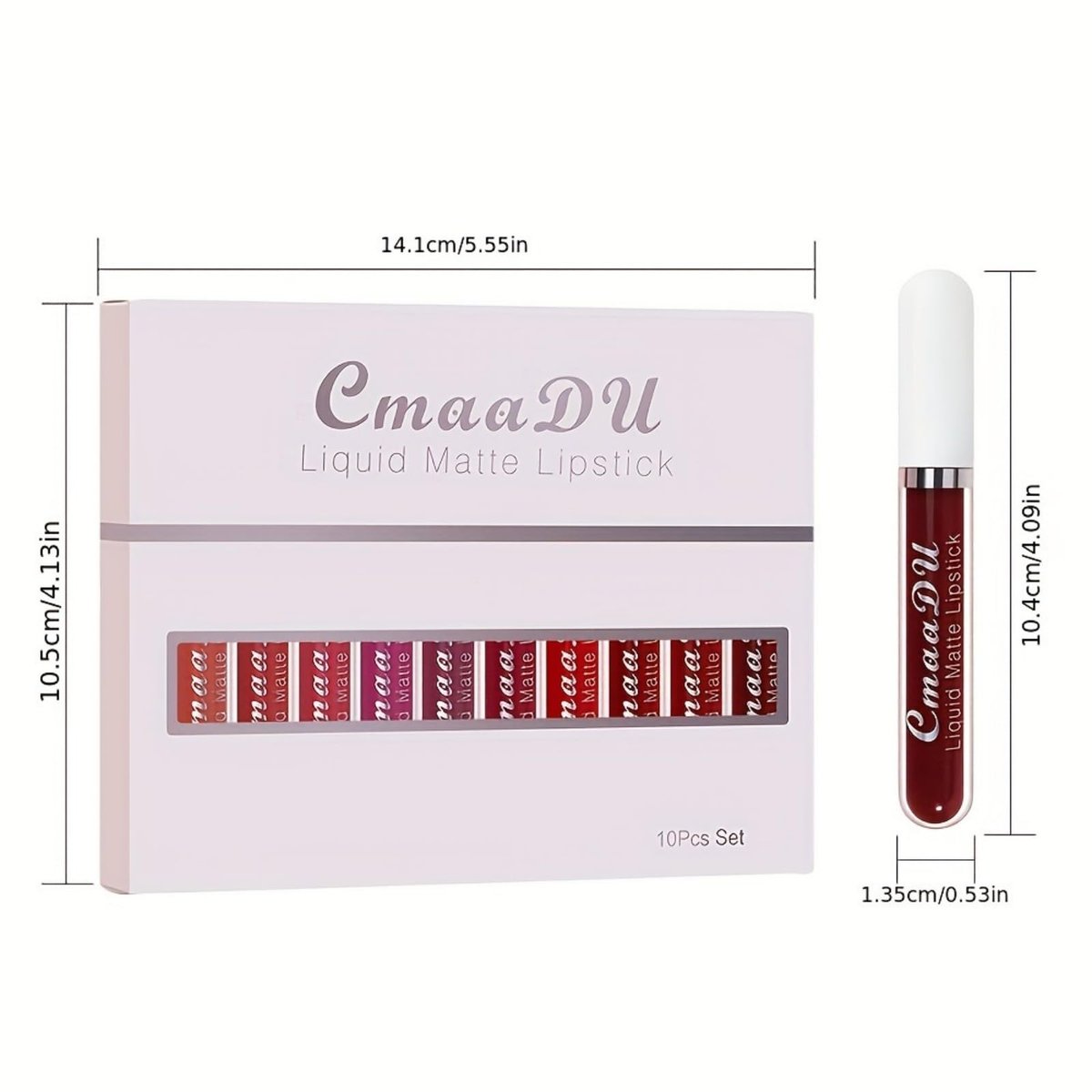 MooGlamor 10 Pcs Matte Liquid Lipsticks Set - Waterproof & Long Lasting Lip Gloss Kit for Women - görsel 7