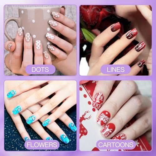 BONTOP 24 Color Nail Art Pens - DIY Nail Art Markers, Waterproof & Quick-Drying Acrylic Drawing Pens for Graffiti, Dotting, and Liner Designs Avelisse