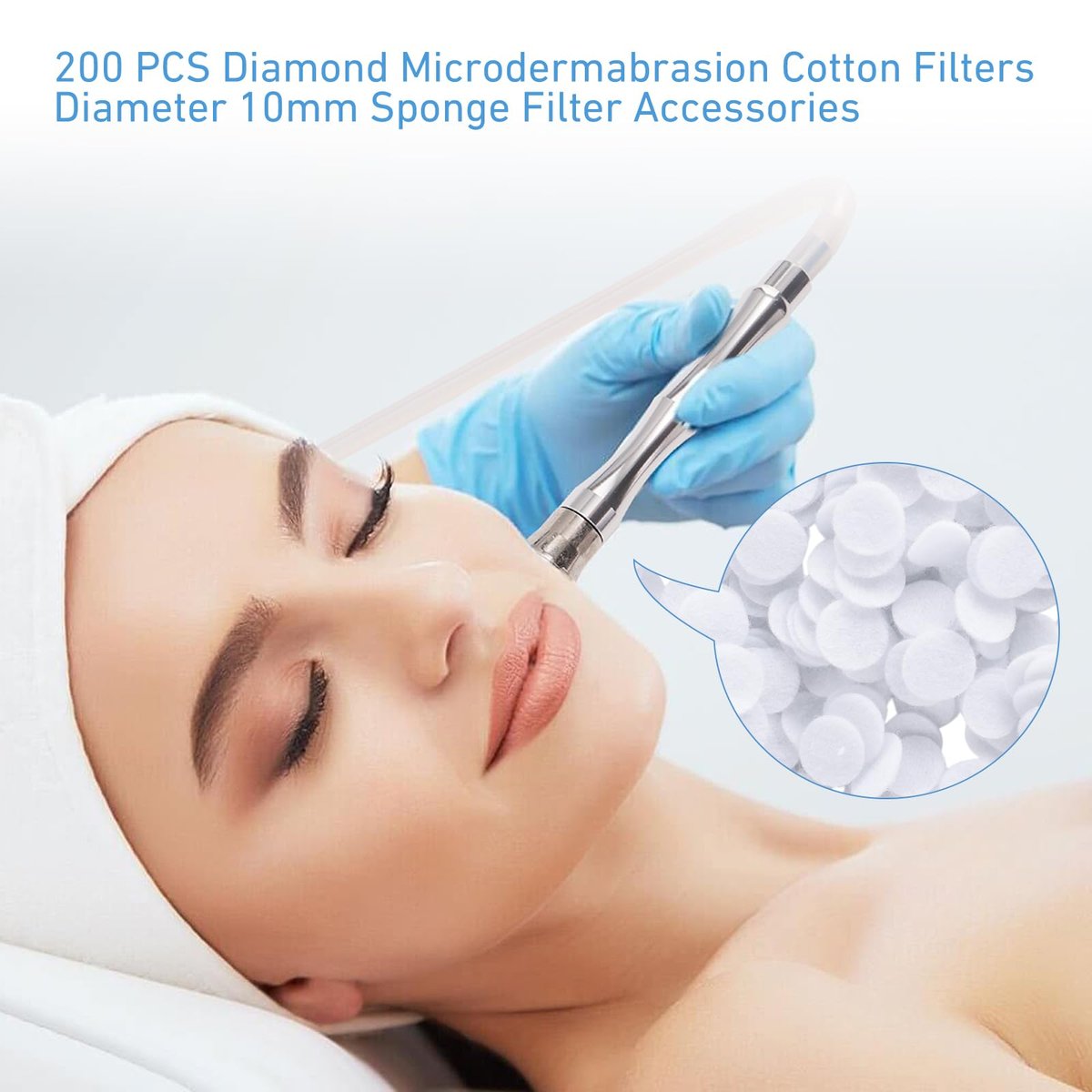 200 Pieces Dermabrasion Filters 10mm Pads Replacement for Dermabrasion Machine - Bemoauty - görsel 7