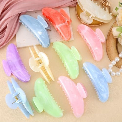 14 Pack Acrylic Hair Claw Clips Large Non-Slip Claw Clip for Thick Thin Cute Hair Clips Bulk for Women Girls Ladies Home Out Headpiece Avelisse
