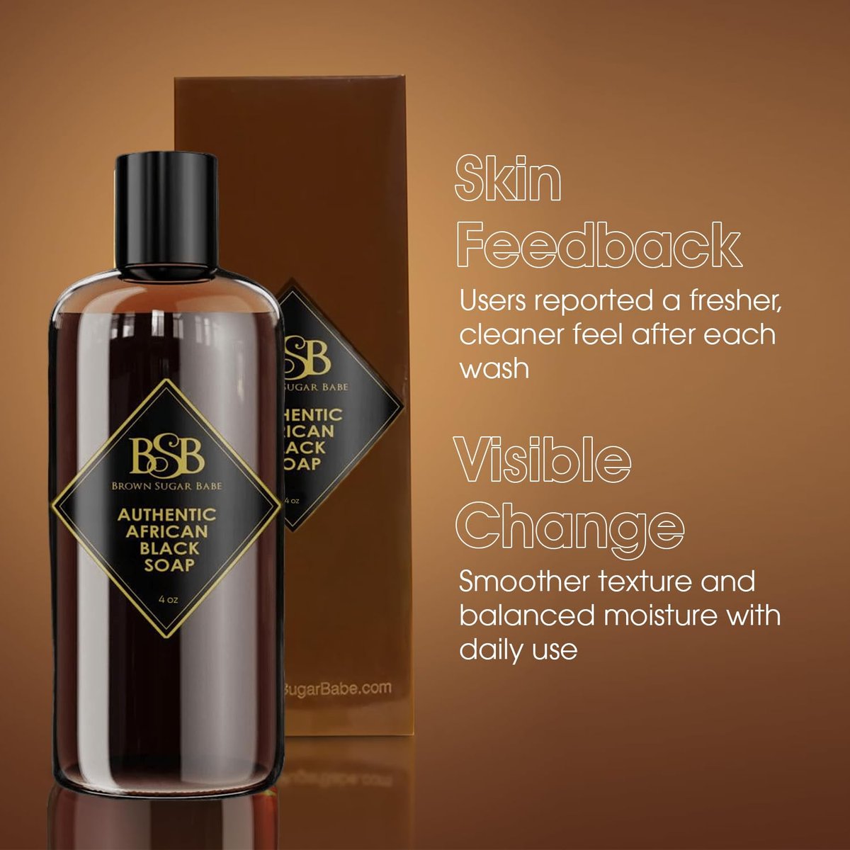 Brown Sugar Babe African Black Soap Body Wash - Authentic African Formula with Shea Butter, Hydrating & Nourishing Liquid Soap for Face and Body - Ideal Moisturizing Wash for Men and Women (4 Fl Oz) Avelisse