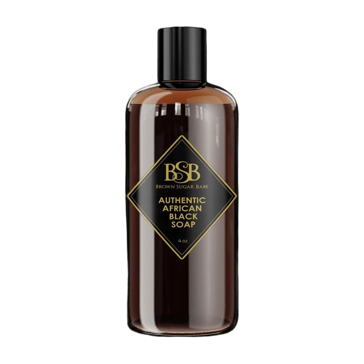 Brown Sugar Babe African Black Soap Body Wash - Authentic African Formula with Shea Butter, Hydrating & Nourishing Liquid Soap for Face and Body - Ideal Moisturizing Wash for Men and Women (4 Fl Oz) Avelisse