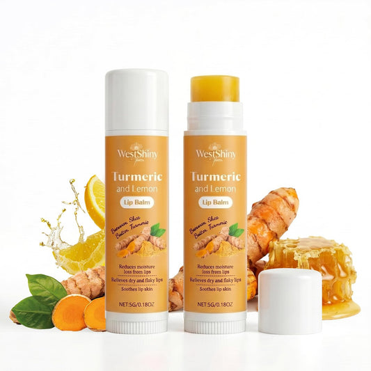 2-Pack Lemon Turmeric Lip Balm for Dark Lips – Nourishing Treatment for Dry, Cracked Lips