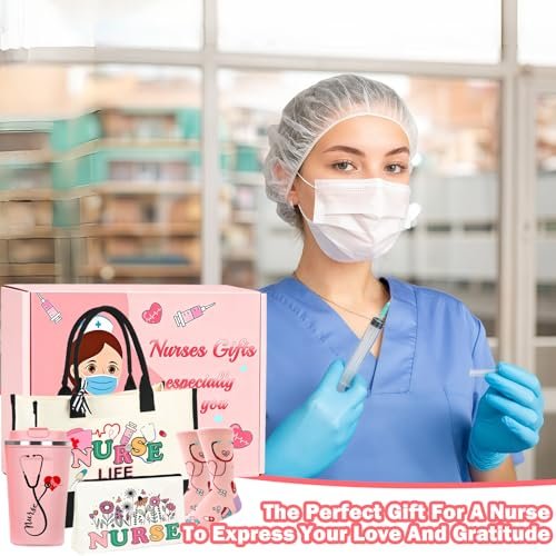 MEPIG Nurse Gifts for Women – Nurse Practitioner Appreciation Gift Set with Tote Bag, Socks, Coffee Cup, Keychain & Cards - görsel 10