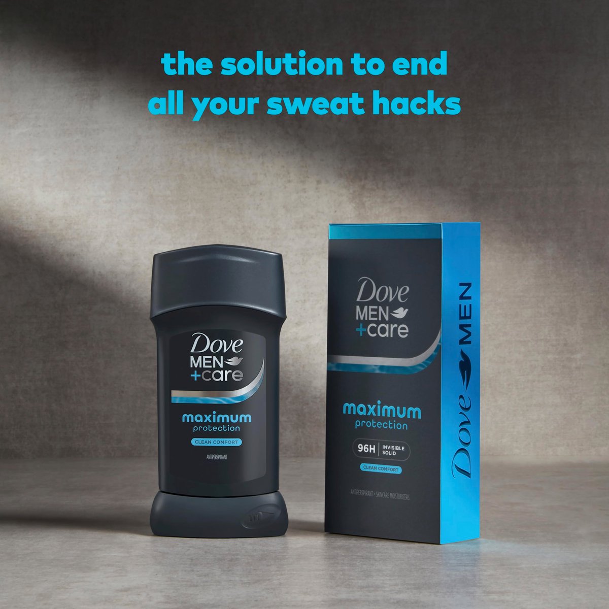 DOVE MEN + CARE Invisible Solid Stick Clean Comfort Maximum Protection Deodorant for Men, 96-Hour Comfort, 2.6 oz - görsel 9