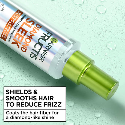 Garnier Fructis Diamond Sleek Hair Shine Spray with Vegan Keratin and Argan Oil, Frizz Control & Heat Protectant, 4.6 Fl Oz