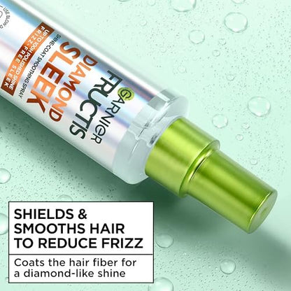 Garnier Fructis Diamond Sleek Hair Shine Spray with Vegan Keratin and Argan Oil, Frizz Control & Heat Protectant, 4.6 Fl Oz