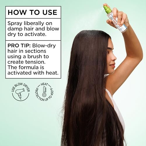 Garnier Fructis Diamond Sleek Hair Shine Spray with Vegan Keratin and Argan Oil, Frizz Control & Heat Protectant, 4.6 Fl Oz - görsel 6