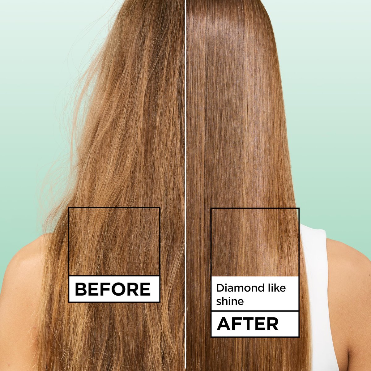 Garnier Fructis Diamond Sleek Hair Shine Spray with Vegan Keratin and Argan Oil, Frizz Control & Heat Protectant, 4.6 Fl Oz - görsel 3