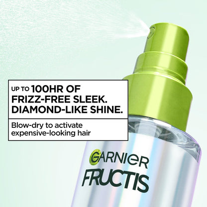 Garnier Fructis Diamond Sleek Hair Shine Spray with Vegan Keratin and Argan Oil, Frizz Control & Heat Protectant, 4.6 Fl Oz