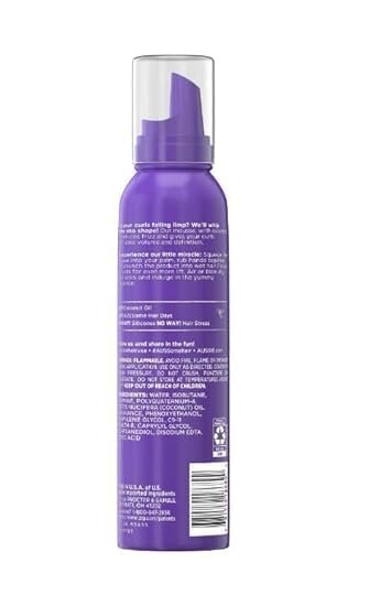 Au~ssie Miracle Curls Strong Hold Mousse with Coconut & Jojoba Oil, 6 fl oz - Curly Hair Styling Foam Avelisse