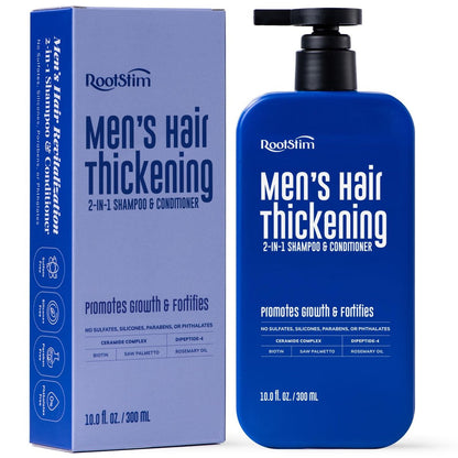DHT Blocking Shampoo for Men - Hair Thickening & Anti Hair Loss Shampoo with Saw Palmetto, Biotin & Rosemary - 2-in-1, Sulfate-Free, 10oz Avelisse
