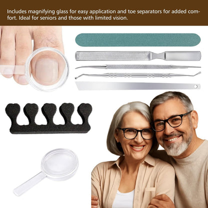 Ingrown Toenail Corrector Set with Magnifier and Correction Strips – Professional Treatment Tools for Safe Home Nail Care Avelisse