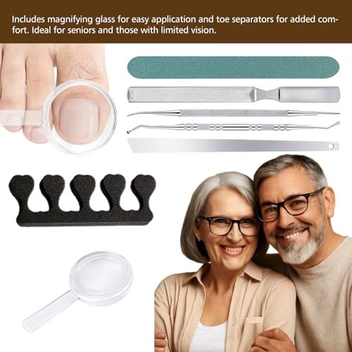 Ingrown Toenail Corrector Set with Magnifier and Correction Strips – Professional Treatment Tools for Safe Home Nail Care Avelisse
