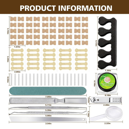 Ingrown Toenail Corrector Set with Magnifier and Correction Strips – Professional Treatment Tools for Safe Home Nail Care Avelisse