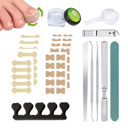 Ingrown Toenail Corrector Set with Magnifier and Correction Strips – Professional Treatment Tools for Safe Home Nail Care Avelisse