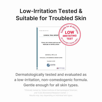 medicube 3H Overnight Drying Lotion - Targeted Spot Care for Troubled & Oily-Prone Skin, Calming & Soothing with Calamine, Centella & Tea Tree, Korean Skincare 20ml Avelisse