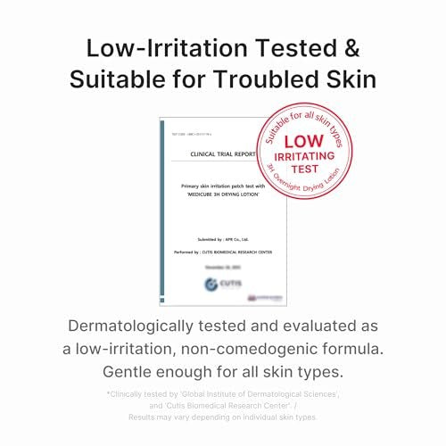 medicube 3H Overnight Drying Lotion - Targeted Spot Care for Troubled & Oily-Prone Skin, Calming & Soothing with Calamine, Centella & Tea Tree, Korean Skincare 20ml Avelisse