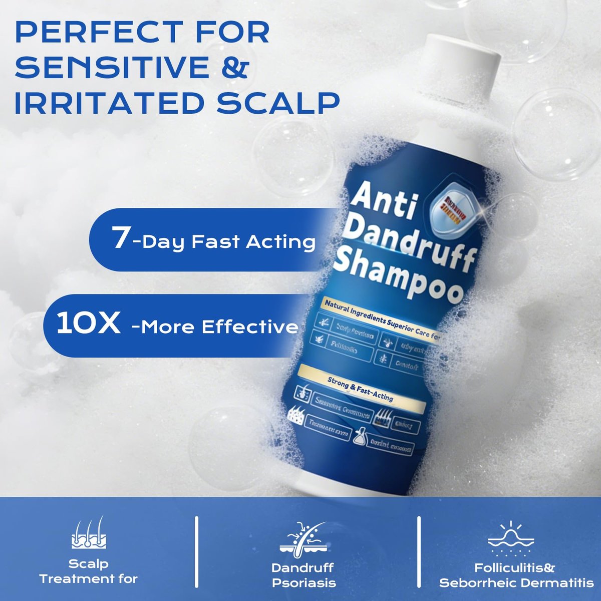 FYZMTL Anti-Dandruff Shampoo - Anti-Fungal Scalp Treatment for Folliculitis, Seborrheic Dermatitis & Scalp Psoriasis, Itchy Scalp Relief & Hydrating Dry Scalp Care for Men & Women (6.75 Fl Oz) - görsel 11