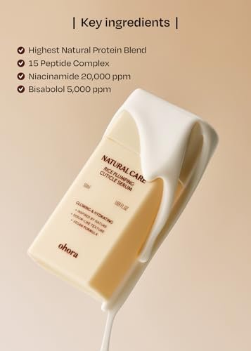 ohora Natural Care Rice Plumping Cuticle Serum – Hydrating Nail Serum with Rice & Soybean Extract, Collagen, Vitamin E & Peptides – Fast-Absorbing, Non-Greasy Nail & Cuticle Care Avelisse