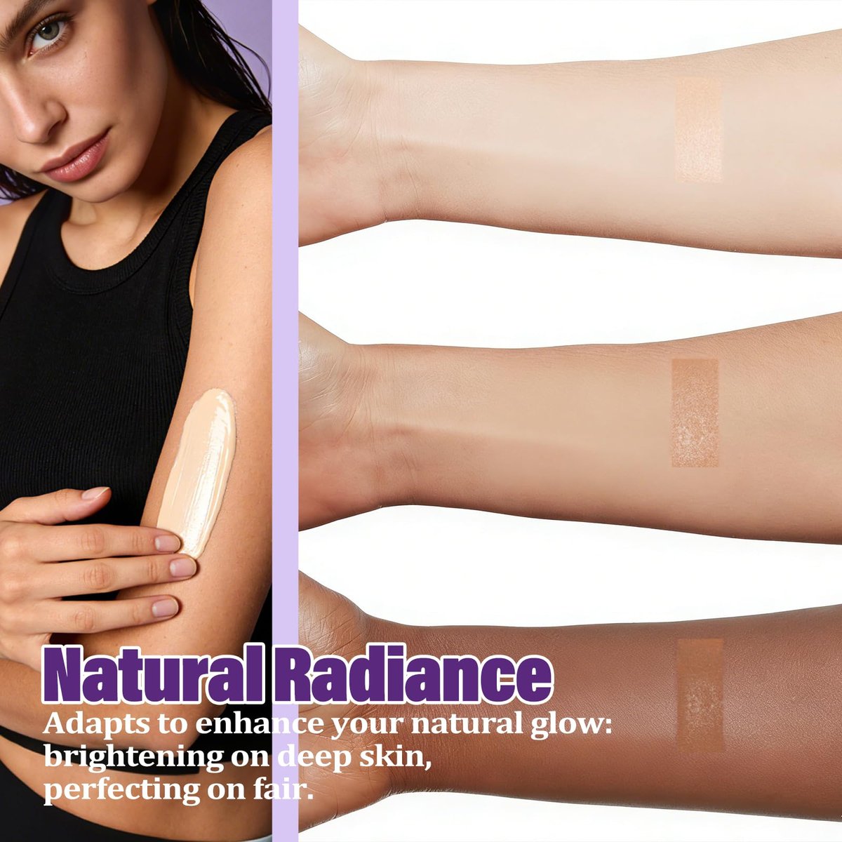 MOSSBIQ Tattoo Cover Up Makeup Waterproof - Long Lasting Body Foundation for Flawless Legs & Body, Natural Radiance, 3.5 Fl Oz Avelisse