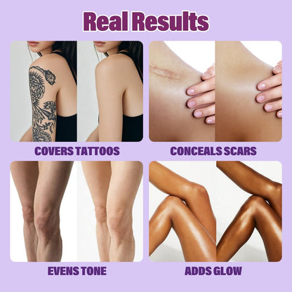 MOSSBIQ Tattoo Cover Up Makeup Waterproof - Long Lasting Body Foundation for Flawless Legs & Body, Natural Radiance, 3.5 Fl Oz Avelisse