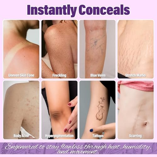 MOSSBIQ Tattoo Cover Up Makeup Waterproof - Long Lasting Body Foundation for Flawless Legs & Body, Natural Radiance, 3.5 Fl Oz Avelisse
