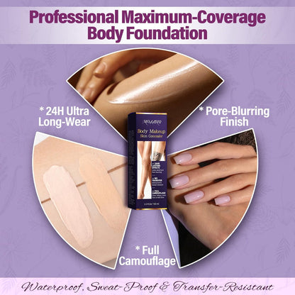 MOSSBIQ Tattoo Cover Up Makeup Waterproof - Long Lasting Body Foundation for Flawless Legs & Body, Natural Radiance, 3.5 Fl Oz Avelisse