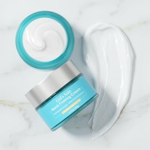 Girl's side Neck Firming Cream with Niacinamide & Bifida Ferment - Hyaluronic Acid, Caffeine, Ceramide Moisturizer to Minimize Fine Lines, Tighten Neck & Chest Skin, 1.7 fl oz Avelisse