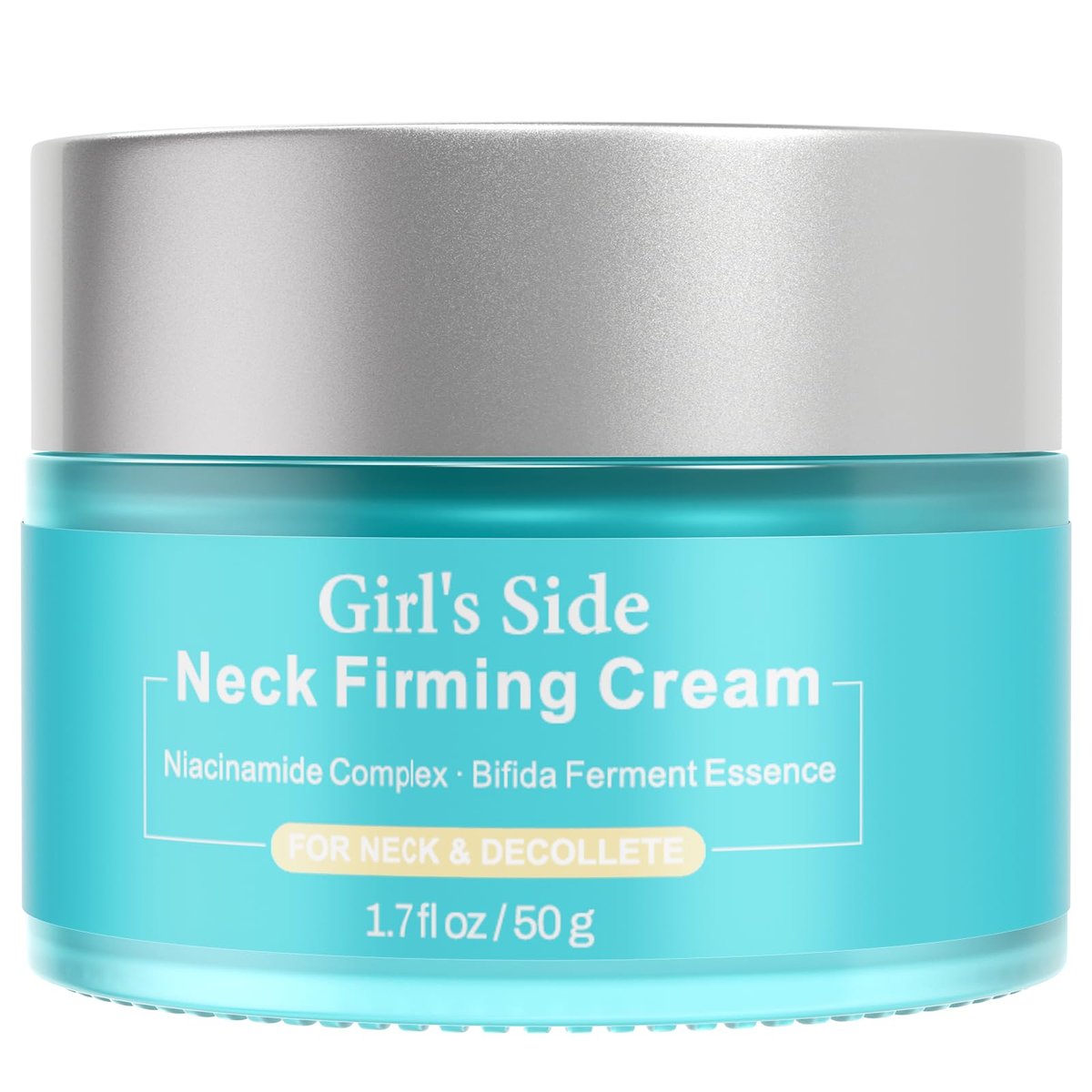 Girl's side Neck Firming Cream with Niacinamide & Bifida Ferment - Hyaluronic Acid, Caffeine, Ceramide Moisturizer to Minimize Fine Lines, Tighten Neck & Chest Skin, 1.7 fl oz Avelisse