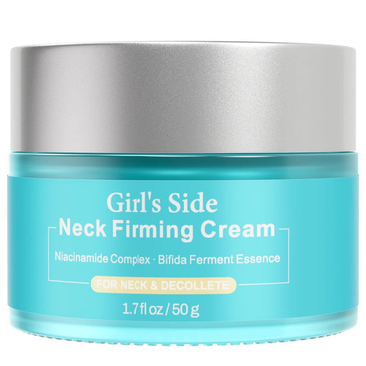 Girl's side Neck Firming Cream with Niacinamide & Bifida Ferment - Hyaluronic Acid, Caffeine, Ceramide Moisturizer to Minimize Fine Lines, Tighten Neck & Chest Skin, 1.7 fl oz Avelisse