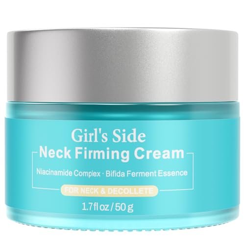 Girl's side Neck Firming Cream with Niacinamide & Bifida Ferment - Hyaluronic Acid, Caffeine, Ceramide Moisturizer to Minimize Fine Lines, Tighten Neck & Chest Skin, 1.7 fl oz Avelisse
