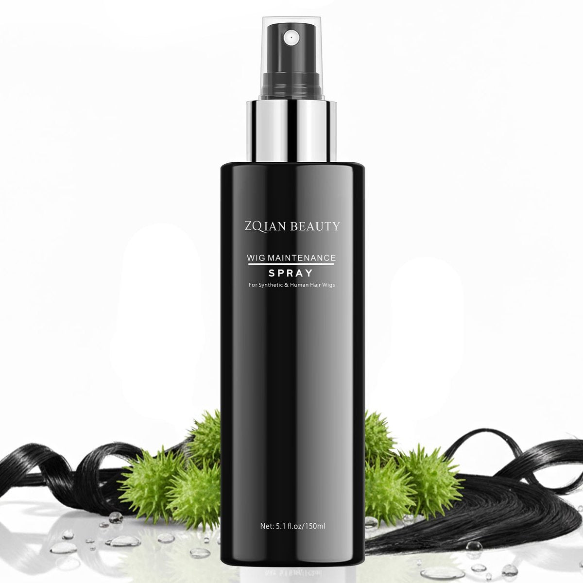 ZQIAN BEAUTY Wig Spray for Synthetic Hair - Detangling Leave In Conditioner for Wigs, Toppers, Extensions & Human Hair, Nourishes & Restores Shine, 5.1 fl oz - görsel 1