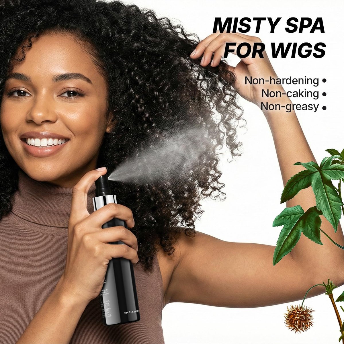 ZQIAN BEAUTY Wig Spray for Synthetic Hair - Detangling Leave In Conditioner for Wigs, Toppers, Extensions & Human Hair, Nourishes & Restores Shine, 5.1 fl oz - görsel 7
