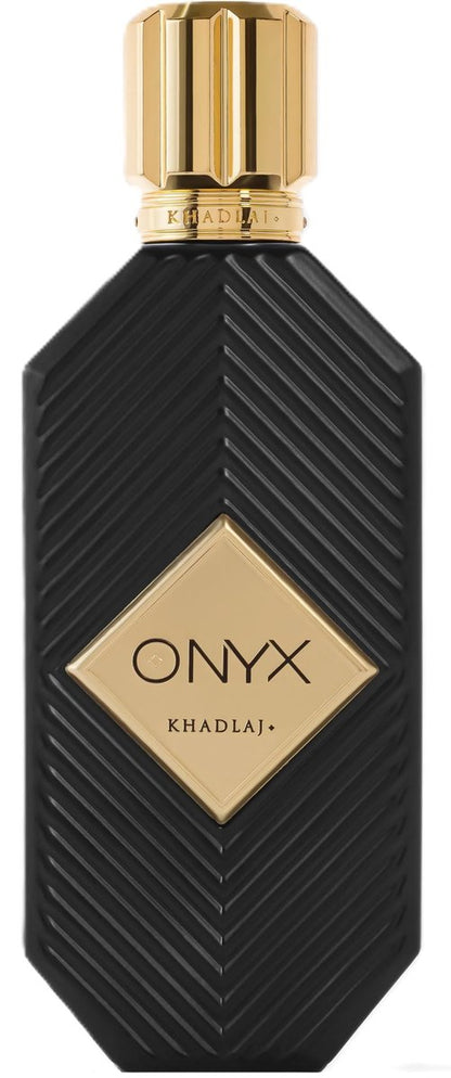 Khadlaj Onyx Gold – Aromatic, Sweet, Powdery, Musky Eau de Parfum for Unisex – 3.4 oz (100ml) Long-Lasting Fragrance Avelisse