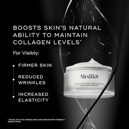 Medik8 Advanced Pro Collagen Peptide Cream - Daily Face Moisturizer for Dry Skin - Lifting Moisturizer Face Cream with Anti-Aging Peptides - 1.6 oz Avelisse