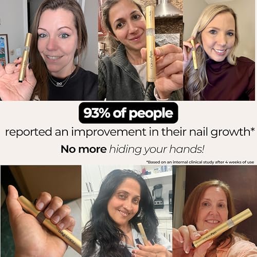 Nail Repair Pen for Damaged, Brittle & Thin Nails — Post-Acrylic & Gel Damage Treatment with Keratin, Peptides, Hyaluronic Acid & Niacinamide — Dermatologist Tested, 45-Day Supply by nakeyNails Avelisse