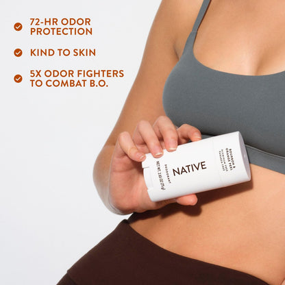 Native Deodorant - Bourbon & Orange Peel, 2.65 oz - Aluminum Free, 72 Hour Odor Control for Women and Men