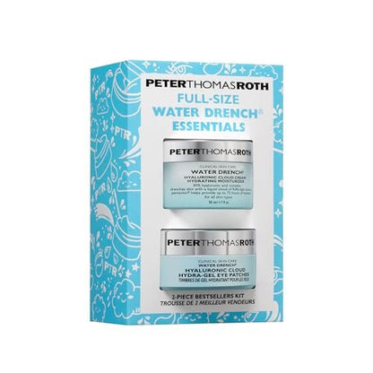 Peter Thomas Roth Water Drench® Essentials 2-Piece Face & Eye Kit – Hyaluronic Acid Moisturizer & Eye Masks Avelisse