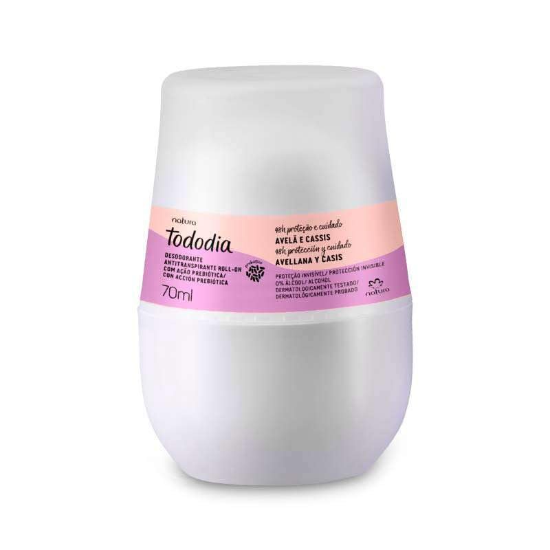 Natura Tododia Hazelnut and Blackcurrant Roll-On Antiperspirant Deodorant for Women - 2.36 Fl Oz (70ml) - Long-Lasting Freshness Avelisse