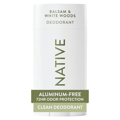 Native Deodorant for Women and Men – Aluminum Free, 72 Hour Odor Control, Balsam & White Woods, 2.65 oz Avelisse