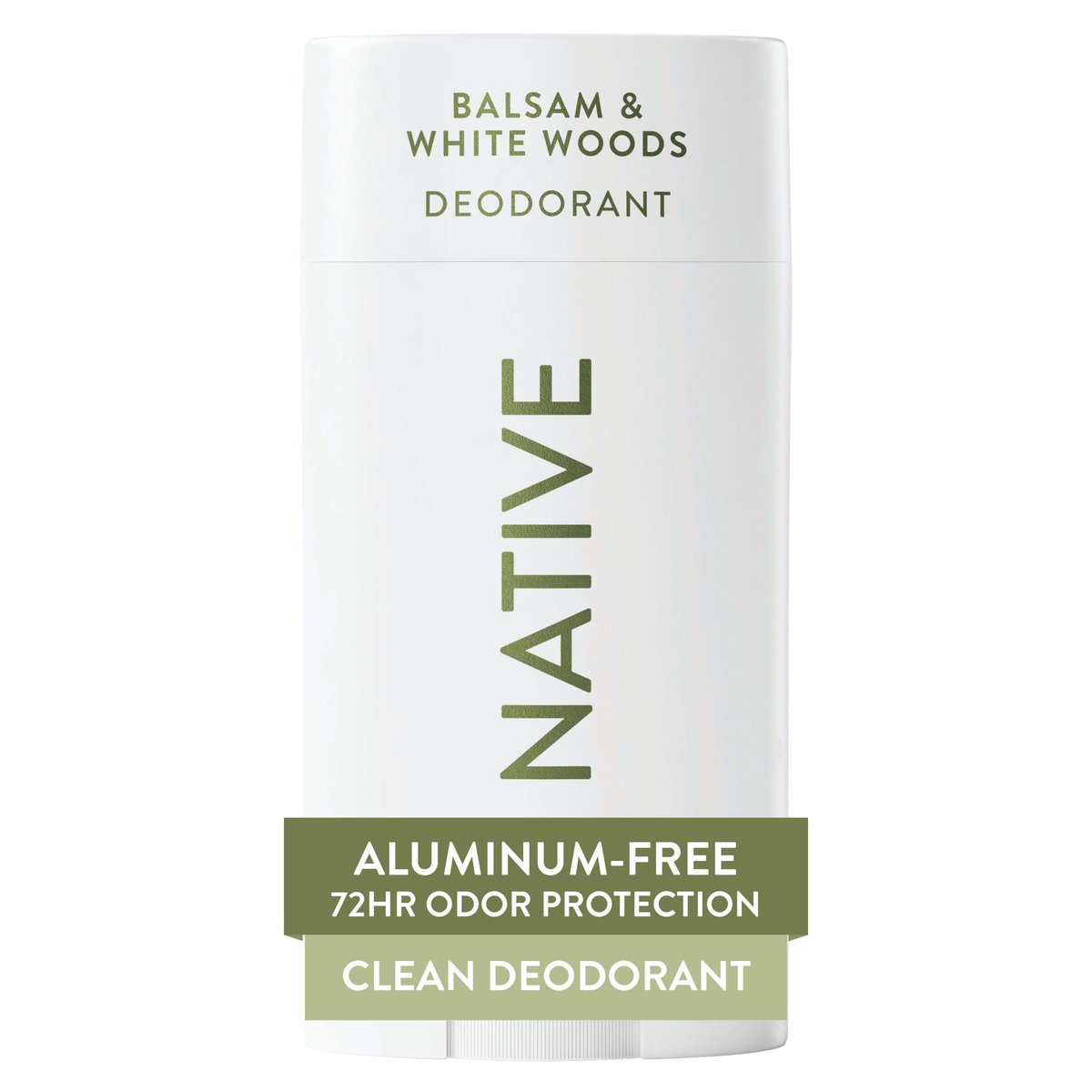 Native Deodorant for Women and Men – Aluminum Free, 72 Hour Odor Control, Balsam & White Woods, 2.65 oz Avelisse