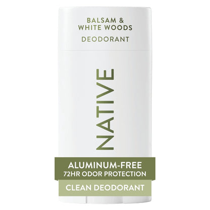 Native Deodorant for Women and Men – Aluminum Free, 72 Hour Odor Control, Balsam & White Woods, 2.65 oz Avelisse
