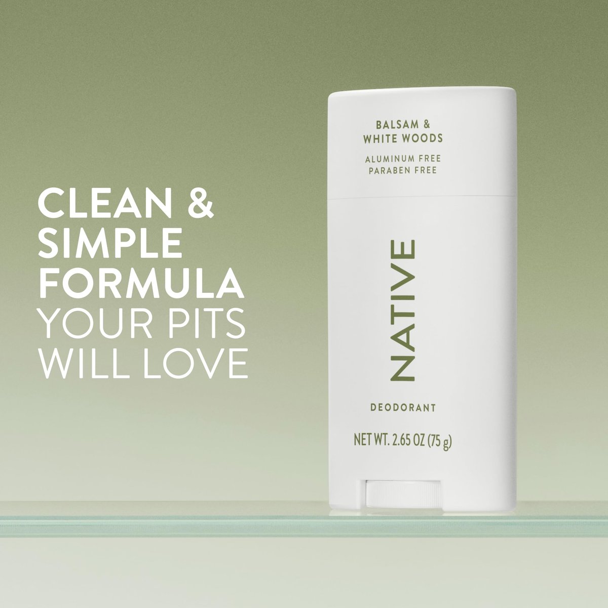 Native Deodorant for Women and Men – Aluminum Free, 72 Hour Odor Control, Balsam & White Woods, 2.65 oz Avelisse
