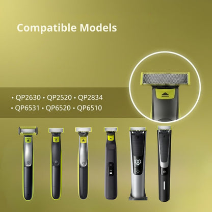 Set 3 Replacement Blades for OneBlade – Stainless Steel Blades Compatible with OneBlade Electric Trimmer & Shaver Avelisse