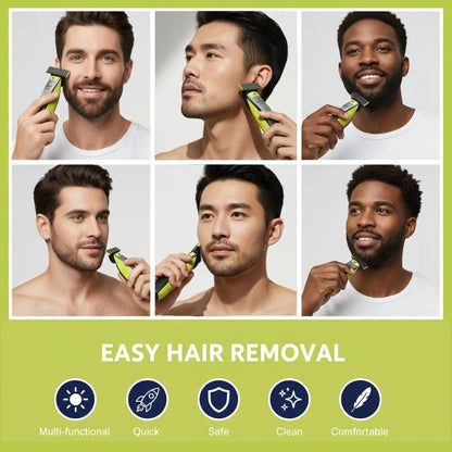 Set 3 Replacement Blades for OneBlade – Stainless Steel Blades Compatible with OneBlade Electric Trimmer & Shaver Avelisse
