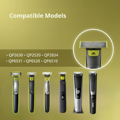 Set 3 Replacement Blades for OneBlade – Stainless Steel Blades Compatible with OneBlade Electric Trimmer & Shaver Avelisse