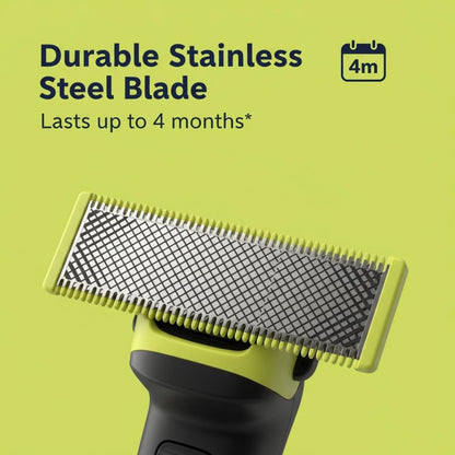 Set 3 Replacement Blades for OneBlade – Stainless Steel Blades Compatible with OneBlade Electric Trimmer & Shaver Avelisse